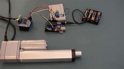 Controlling A Linear Actuator With An Arduino And Motor Driver Youtube