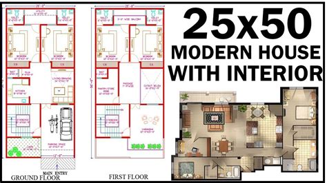 25 50 house plan west facing image result for house plan 20 x 50 sq. 25X50 House Plan With Interior | East facing House plan ...