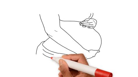 How To Draw Pregnant Belly Ii Easy Step By Step Youtube