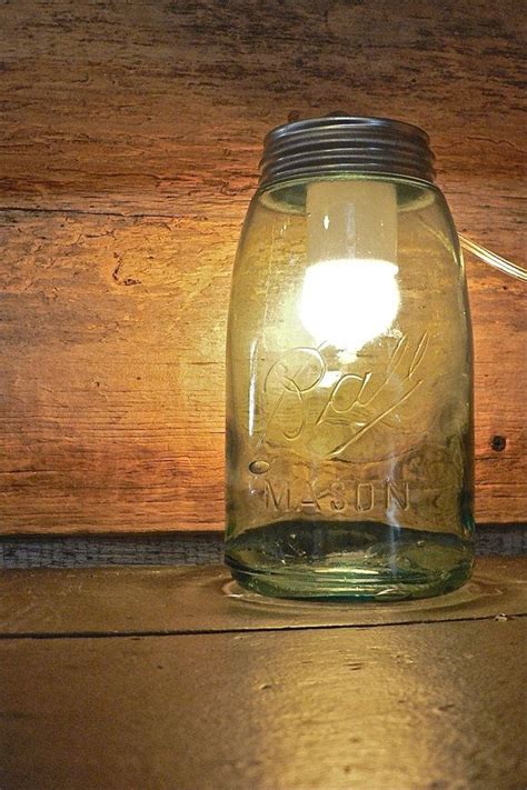 Vintage Ball Mason Jar Table Lamp By Thebluecabinet On Etsy 3500