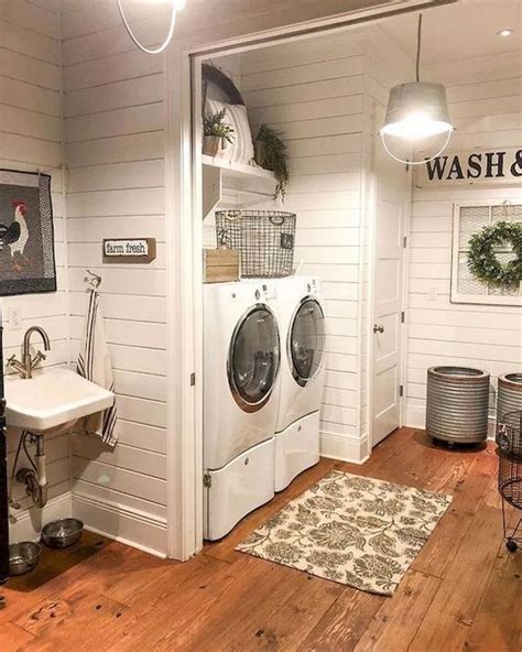 37 Awesome Rustic Functional Laundry Room Ideas