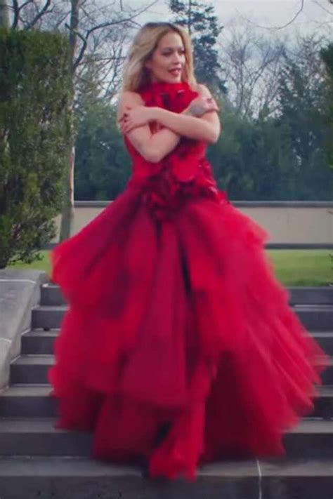 Rita Ora Red Ruffled Prom Dress In Video For You Tcd Ruffle