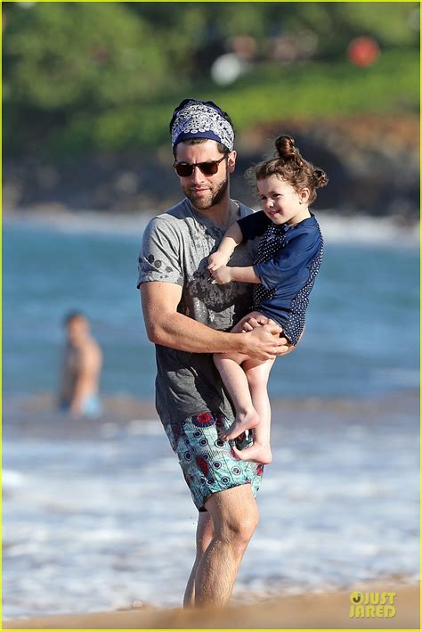 Full Sized Photo Of Max Greenfield Shirtless Vacation With Bikini Clad Wife Tess 16 Photo