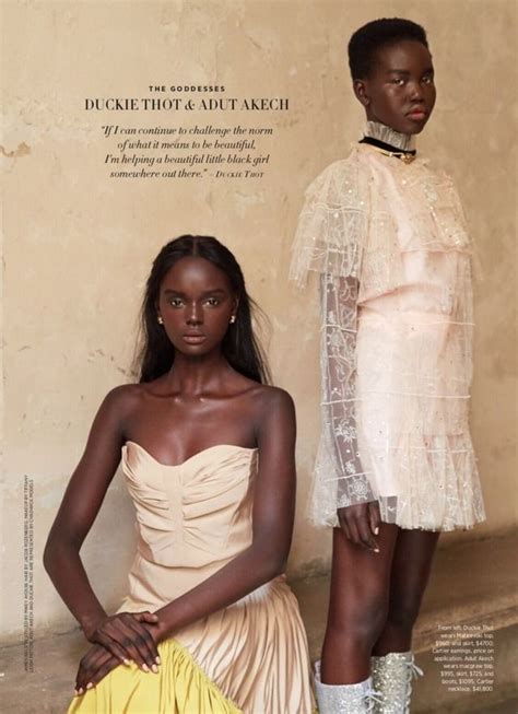 duckie thot and adut akech for harper s bazaar australia 2017 photographed by james nelson black
