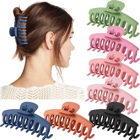 7 Pieces Hair Claw Clips 4 Inch Large Size Hair Claws Hair
