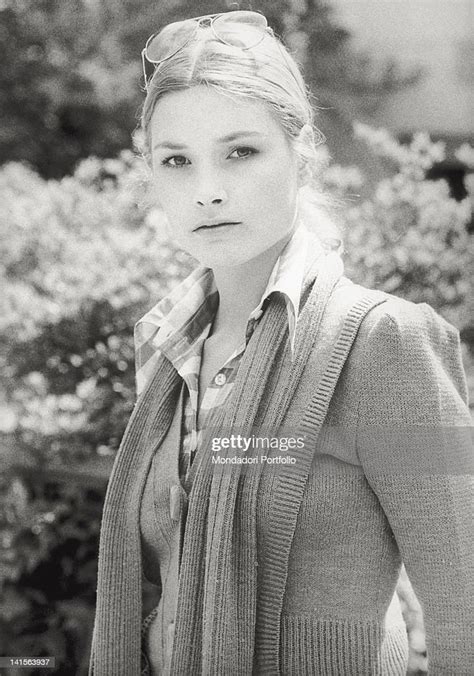 Close Up Of The Swedish Actress Janet Agren In Rome In A Garden 1975
