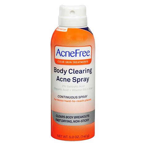 Acnefree Body Clearing Acne Treatment Spray For Body And Back Acne