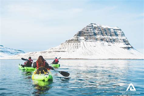 Kayaking Under Mt Kirkjufell In Snaefellsnes