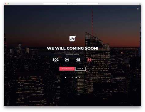 Coming Soon Website Template Free