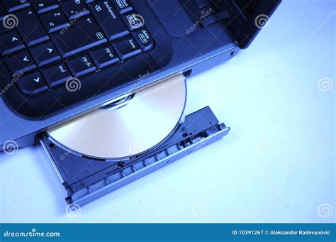 Dvd Rom Stock Image Image Of Computer Open Notebook 10391267