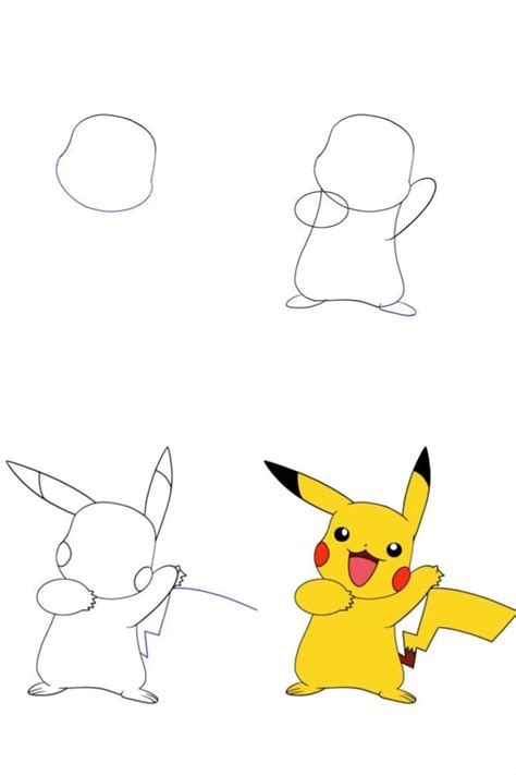 How To Draw A Pikachu Easy Drawing Guides Pikachu Drawing Cute
