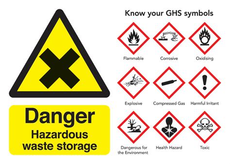 Danger Hazardous Waste Storage Guidance Safety Signs Seton