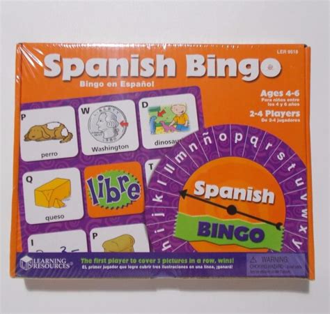 Spanish Bingo Game Learning Resources Sealed Learning Resources