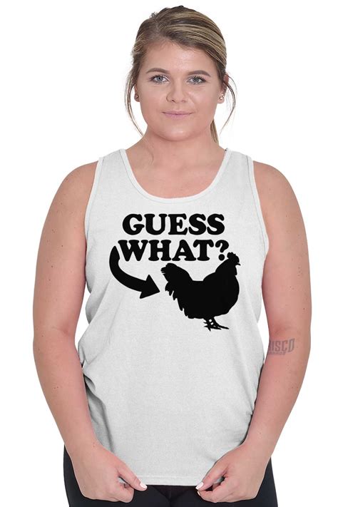 Guess What Chicken Butt Funny Sarcastic T Adult Tank Top Sleeveless