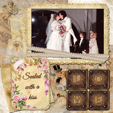 Wedding Digital Scrapbooking Layout Wedding Scrapbooking Layouts