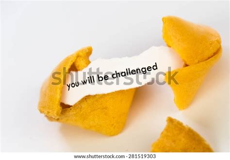 Open Fortune Cookie Strip White Paper Stock Photo Edit Now 281519303