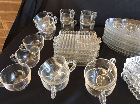 Huge Collection Of Hazel Atlas Glass Candlewick Boopie Luncheon