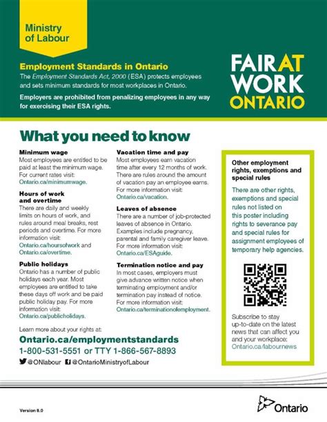 Employment Standards In Ontario North Grenville Chamber Of Commerce