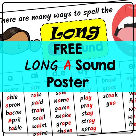 Free Long Vowel Sounds Poster 853