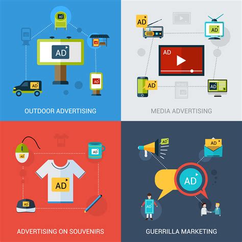 Advertising Set Isolated 427409 Vector Art At Vecteezy