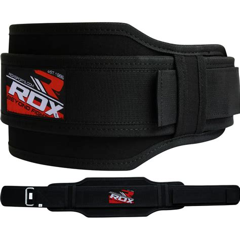 Rdx Weight Lifting Neoprene Double Belt Black Large