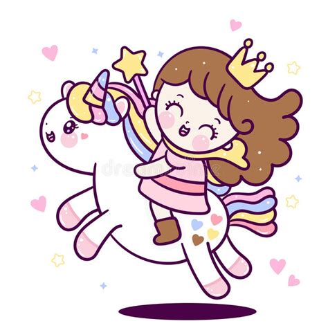 Cute Unicorn Vector Pony Child Cartoon Lover Animalfairytale Animal