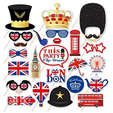 Xugoox British Photo Booth Props British Party Props National Day