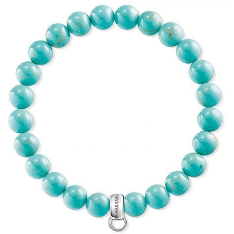 Charm Club Mini Turquoise Beaded Bracelet Braccialetto Turchese