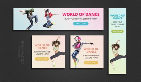4 Free Colorful Web Banner Templates - Free Download