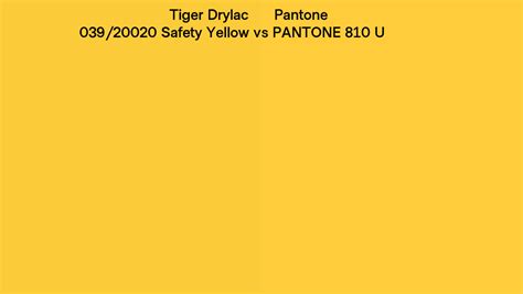 Tiger Drylac Safety Yellow Vs Pantone U Side By Side