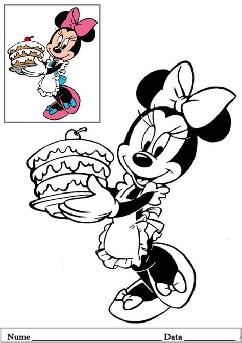 Minnie Planse De Colorat Si Educative Minnie Mouse Coloring Pages