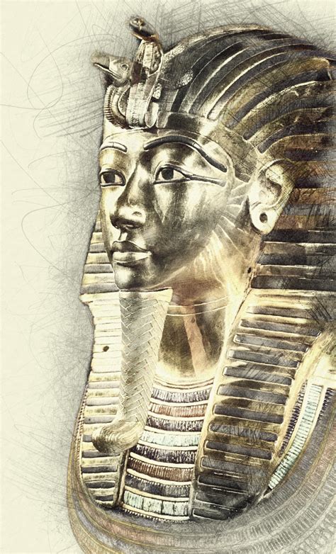 The Best Free Tutankhamun Drawing Images Download From 61 Free