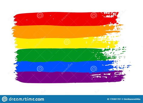 Grunge Lgbt Pride Flag Abstract Rainbow Flag Texture Hand Drawn With A Ink Stock Vector