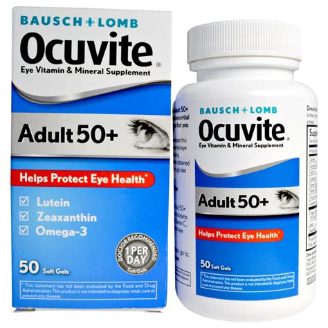 Bausch Lomb Ocuvite Adult Eye Vitamin Mineral Supplement Soft Gels IHerb Com
