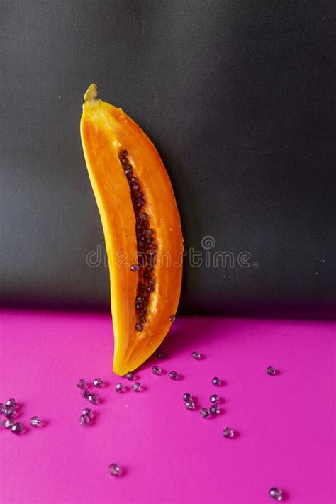 Papaya Fruit Which Contains Lots Of Vitamin C And Fiber Stock Photo