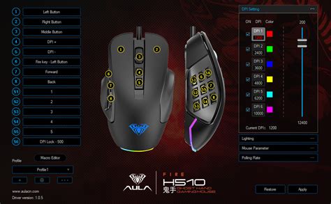 Buy Aula H510 High Precision Mobammofps Wired Gaming Mouse