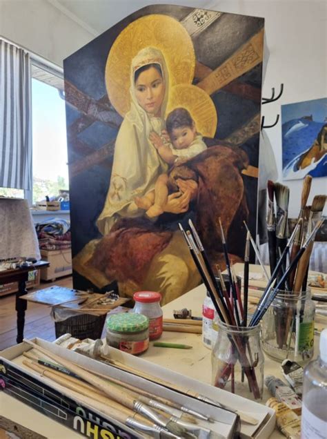 Artist Paints Kazakh Mary And Child For Only Marian Shrine In