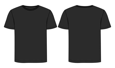 Black T Shirt Mock Up Vector Art Icons And Graphics For Free Download