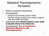 PPT - Introduction to (Statistical) Thermodynamics PowerPoint ...