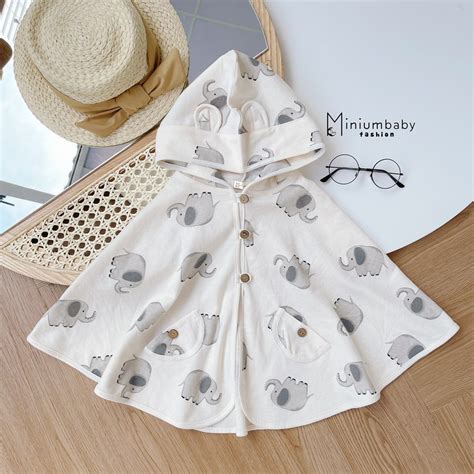 Áo khoác choàng chống nắng bé trai bé gái MiniumBaby áo cánh dơi cotton