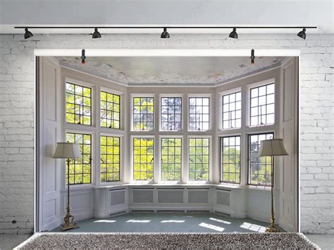Buy Csfoto Polyester 6x4ft Living Room Backdrop Big Window View Garden