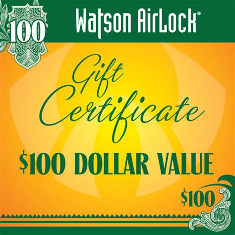 100 Dollar T Certificate Watson Airlock