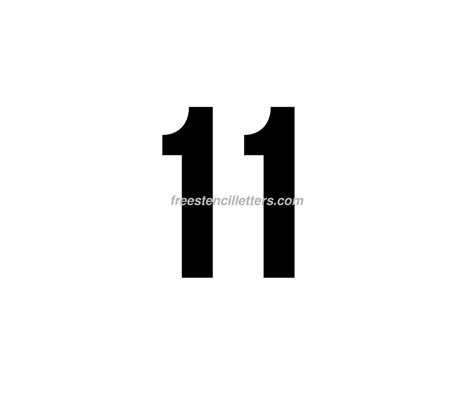 Print Number 11 Letter Stencil - Free Stencil Letters