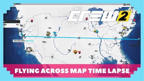 The Crew 2 Flying Across Map Time Lapse Youtube