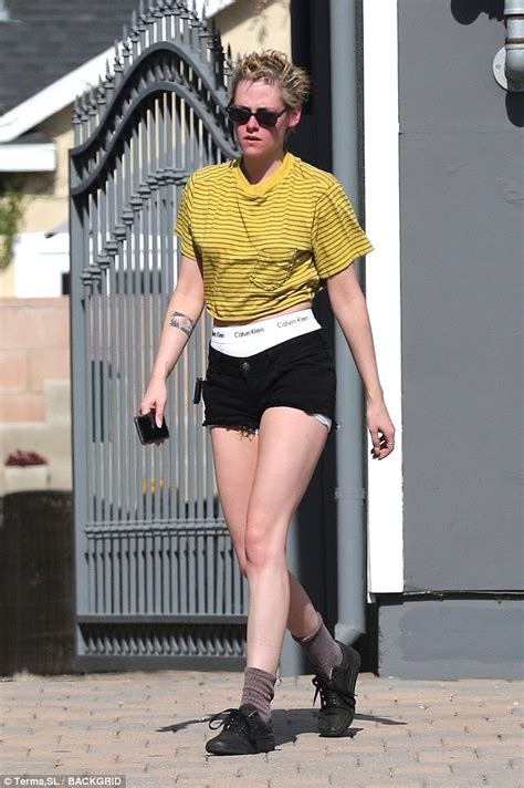 Kristen Stewart Shows Off Calvin Klein Underwear As She Steps Out Of