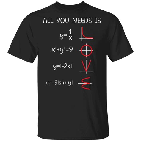 All You Need Is Love Math Funny Math Functional Math T Shirt Yeswefollow