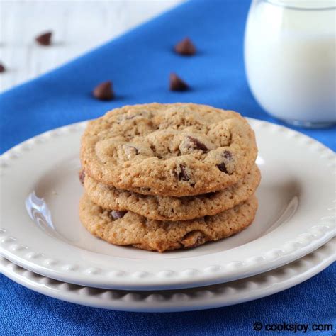 Firstly, in a large mixing bowl take in ½ cup unsalted butter at room temperature. Eggless Chocolate Chip Cookies-- because sometimes you ...