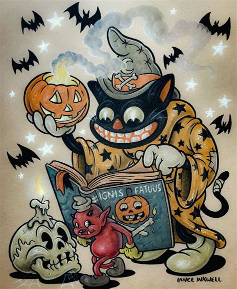 Creepy Classic Halloween Decorationcard Vintage Halloween Art