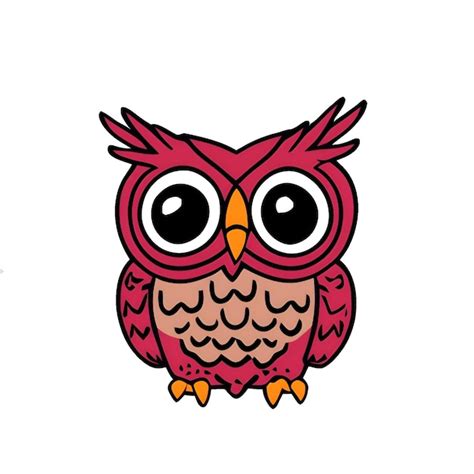 Premium Vector Cute Cartoon Owl Illustration