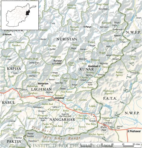 Kunar And Nuristan Map Mapsofnet